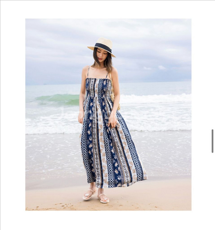 (새상품)휴양지원피스 바캉스룩 롱원피스--0