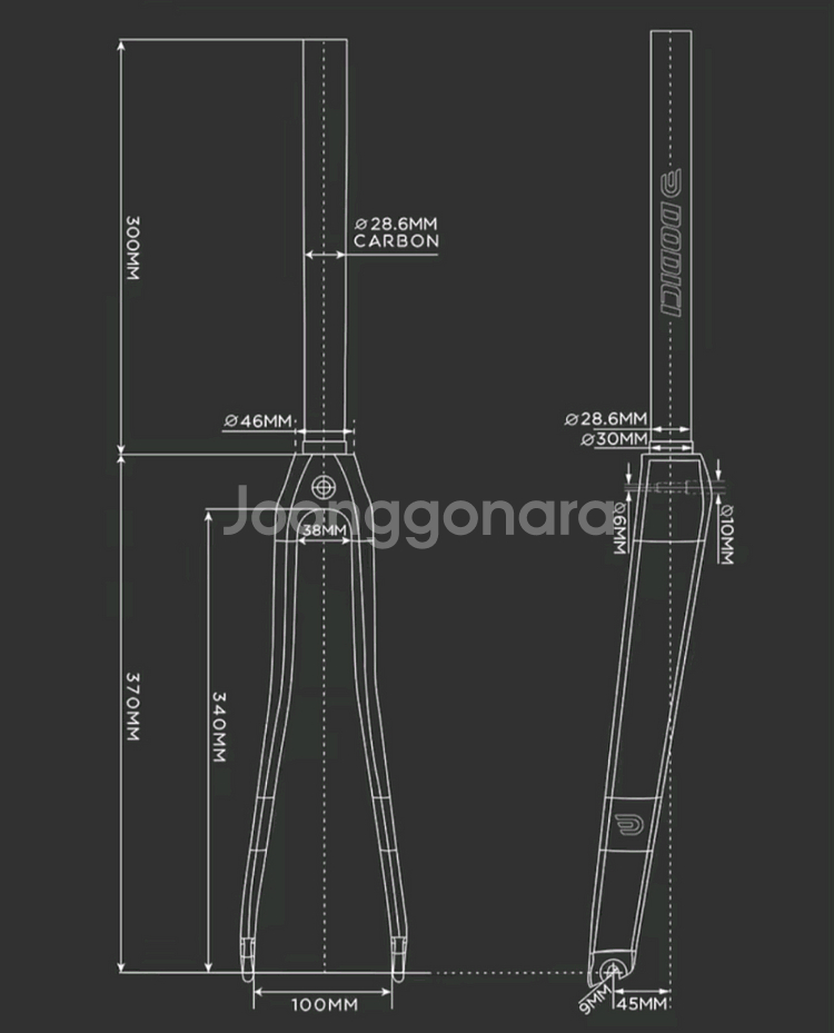 풀카본 포크 1-1/8 28.6mm--7