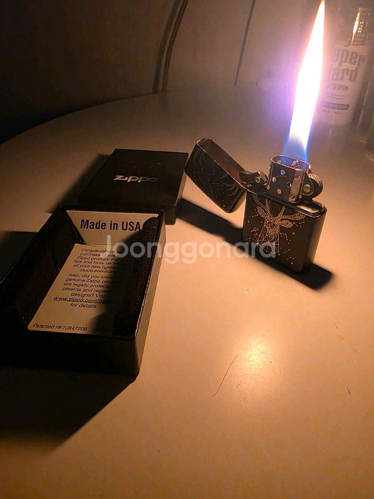 정품 사슴 별자리 지포라이터(케이스 포함)--1
