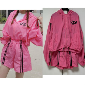 바람막이후드집업세트