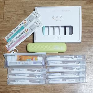 치과 칫솔/치실 세트 여행용 외출용 / 미세모 미백치약