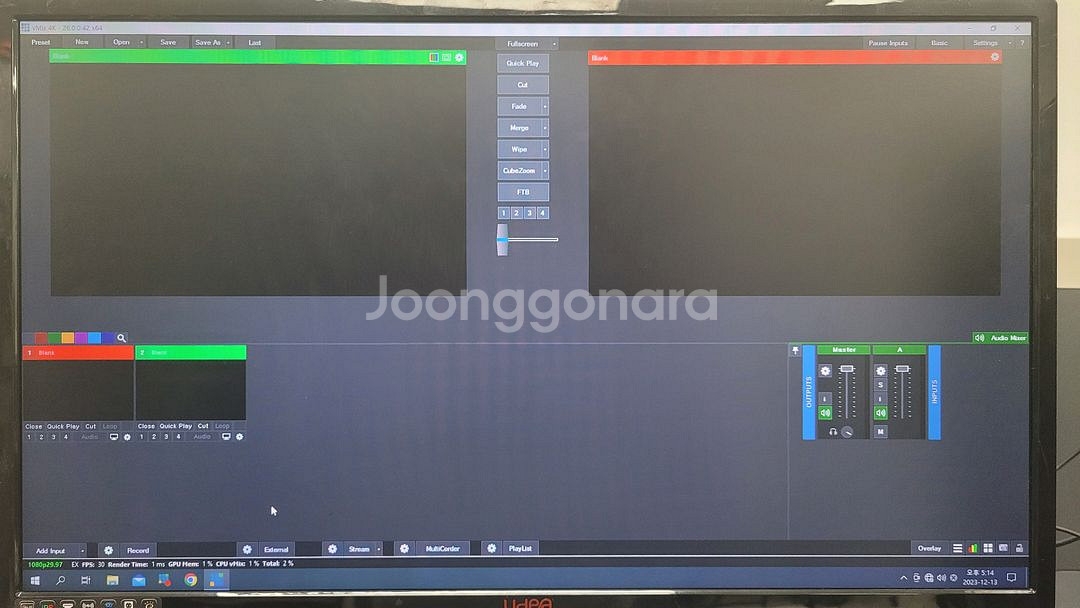라이브중계용 PC 판매합니다!!(V믹스+케이스+오인페)--5