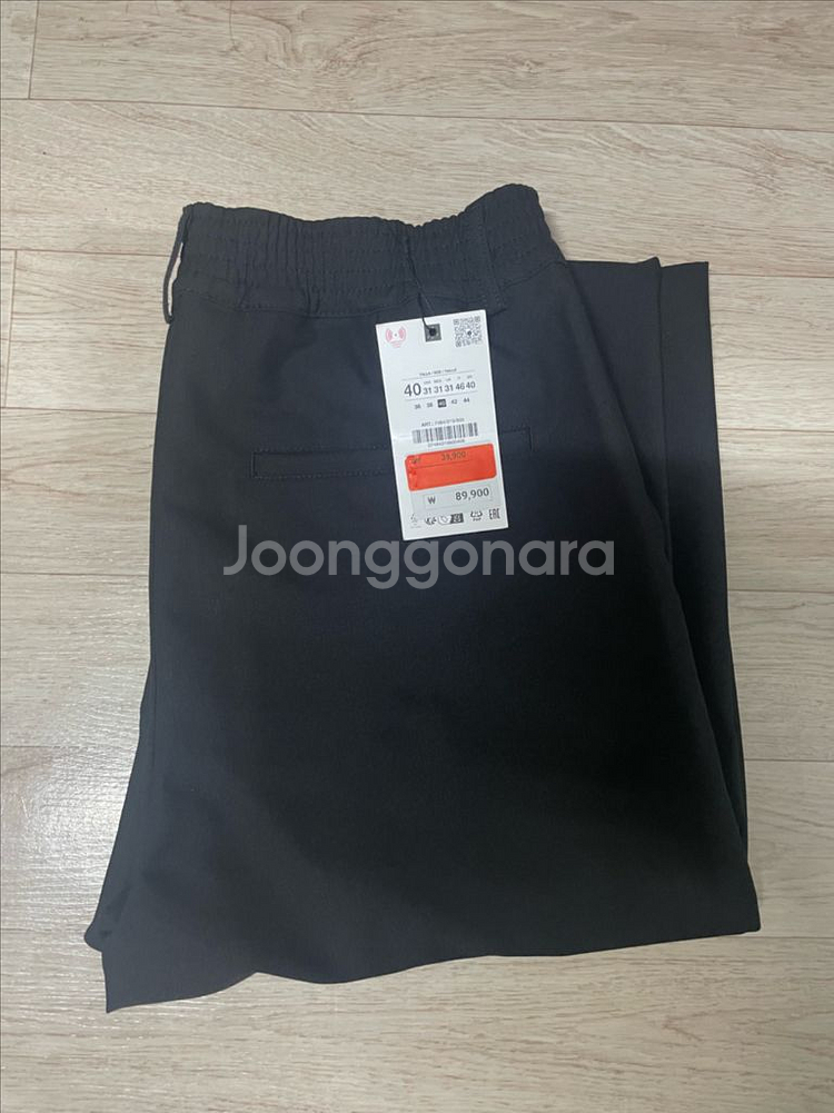 자라 컴포트 스트레이트핏 팬츠 블랙 31 새상품--3