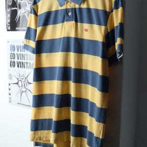 (M-XL) 리바이스 반팔 카라 티셔츠 스트라이프