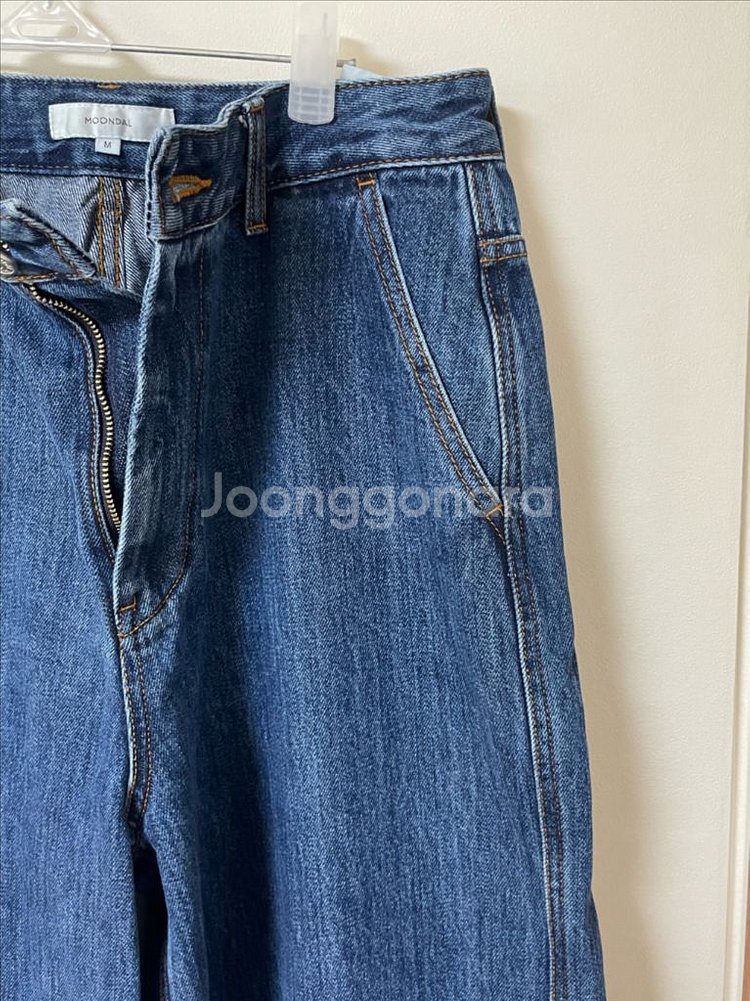 문달 그레인 팬츠 데님--3