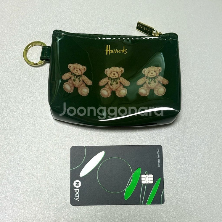 영국 해롯 에나멜 카드지갑 정품 새상품--2