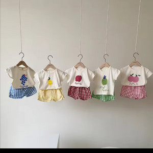 (새상품) 아기 유아 과일 상하복 세트