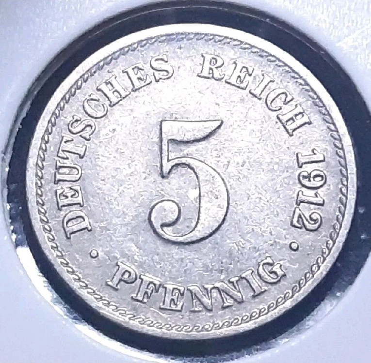 독일 1912년 5페닝.외국주화 주화 화폐 동전--1