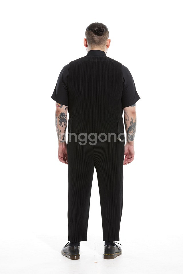[Free] 리플레이스먼트 플리츠 핀턱 스트레이트 팬츠--8