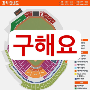 8/22~8/24 한화 VS SSG 포수후면석 구해요