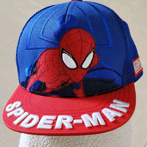 스파이더맨 아동모자( 52~54cm), 1회착용