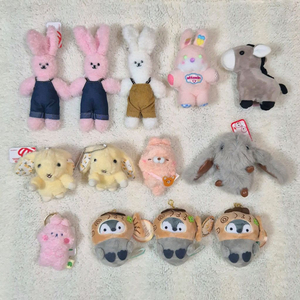 토끼 망아지 펭귄 인형 가방고리 키링 볼체인