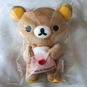 고전리락쿠마 레어 러브레터 하트 봉제인형 마스코트 누이