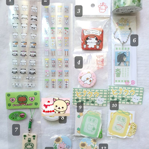 플러피띵스 히나쿠우 우이 스티커 마스킹테이프 키링 뱃지