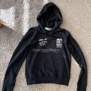 오프화이트 블랙 후디 s