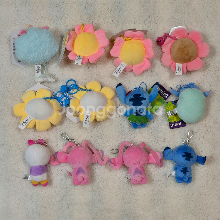곰돌이 푸 피글렛 칩앤데일 도날드덕 스티치 인형 키링--1
