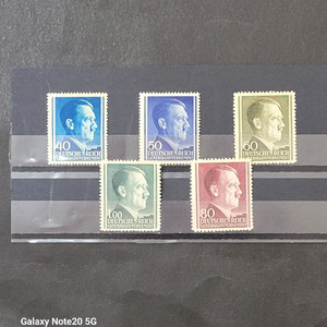 1943년 독일 히틀러기념 우표 5종