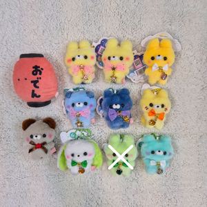 스쿳토탓치상 토끼 곰 강아지 인형 가방고리 키링 등불
