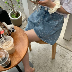 바이씨니 하트도트청반바지 M 새상품