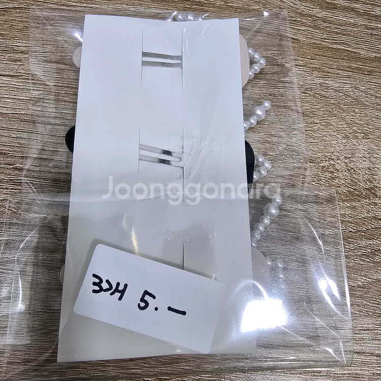 진주 쿠션 헤어 똑딱핀--1
