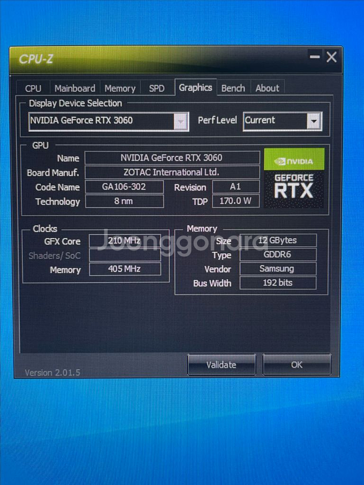 RTX 3060 12g 조텍 그래픽카드 판매합니다--4