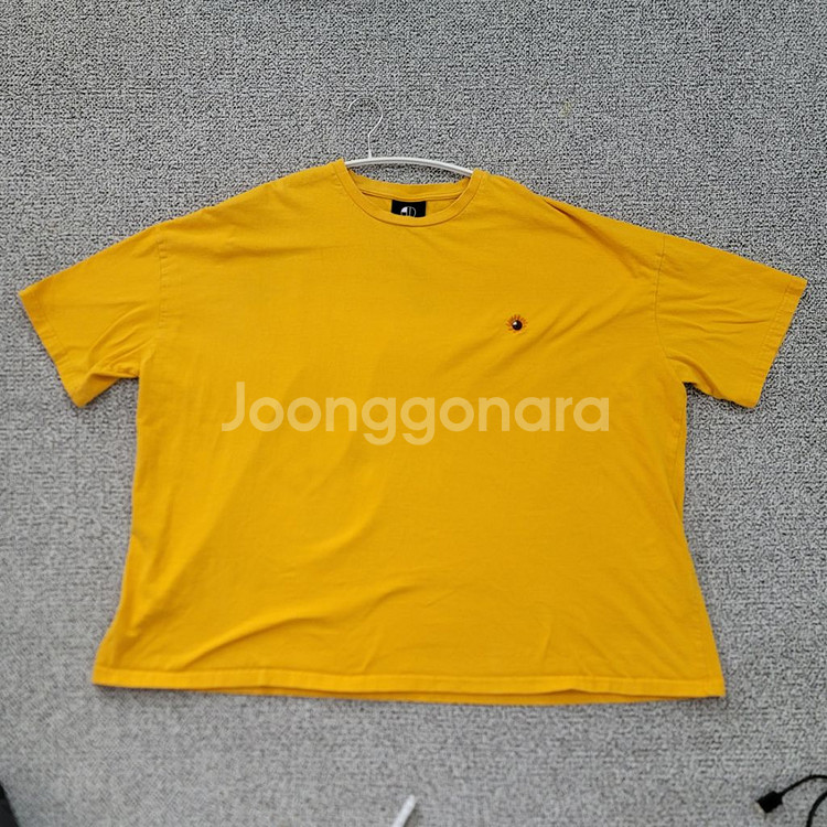 해바라기 자수 오버핏 반팔티--0