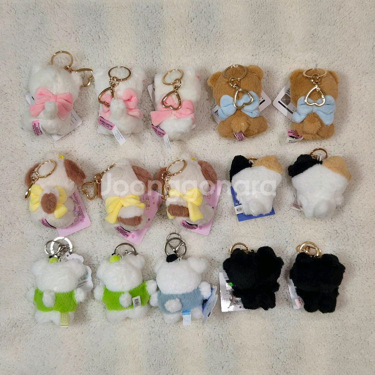 미코캐릭터즈 소소로운 고양이 클로버 강아지 인형 키링--2