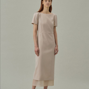 라메레이 See-through Boat Neck Dre