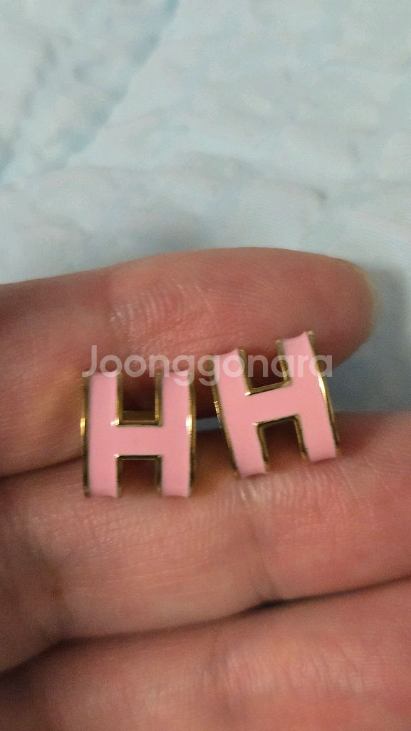 에르 H 핑크 귀걸이--0