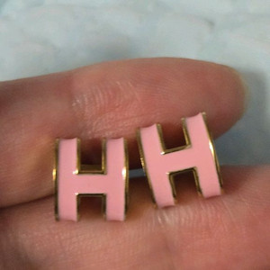 에르 H 핑크 귀걸이