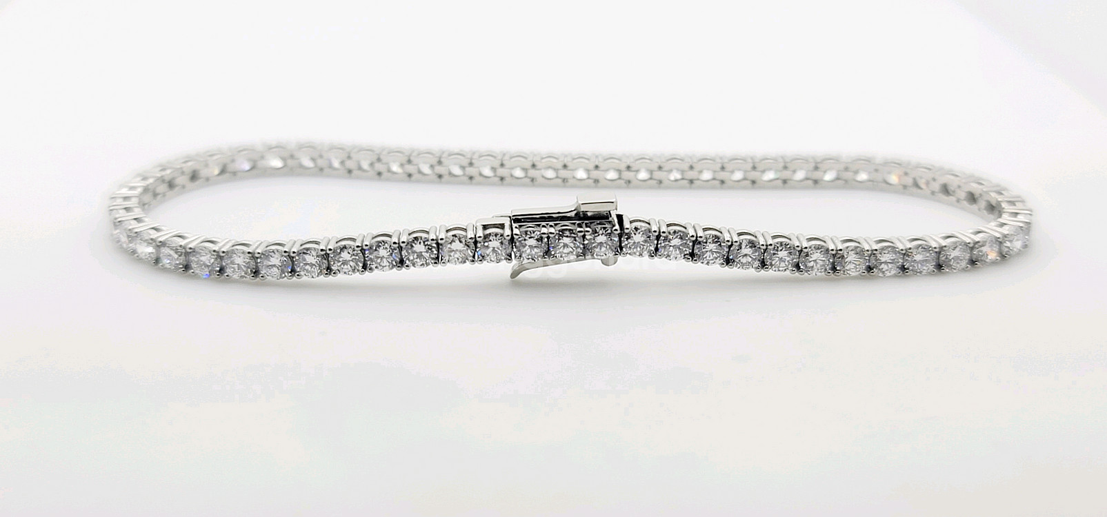 백금pt 다이아테니스팔찌 17cm 랩2.5mm 4발--2