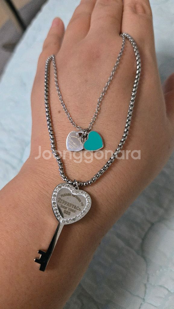 티파니 두줄 목걸이--0