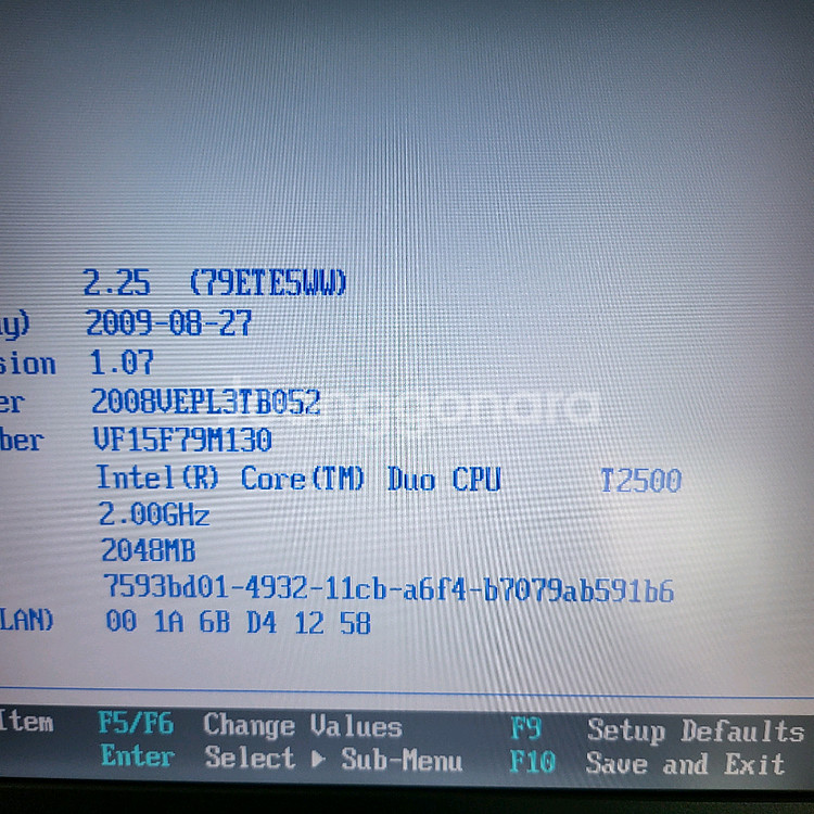 레노버 ibm thinkpad t60 t2500 부품용--4