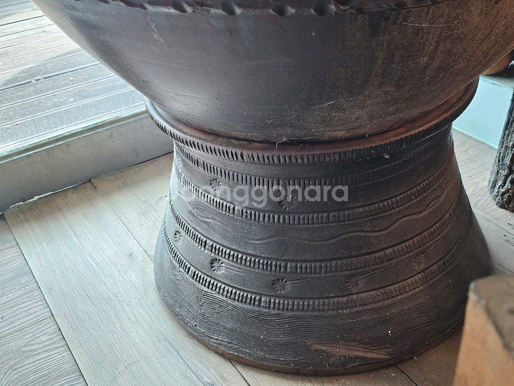 옹기 탁자 빈티지 스타일 장식용 옹기 테이블--1