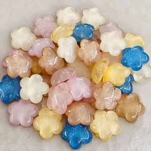 파츠 반짝이꽃 7색 40개 일괄