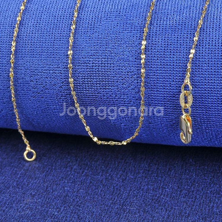 새 18K GF 46cm 18인치 황금 꽈배기 목걸이--2