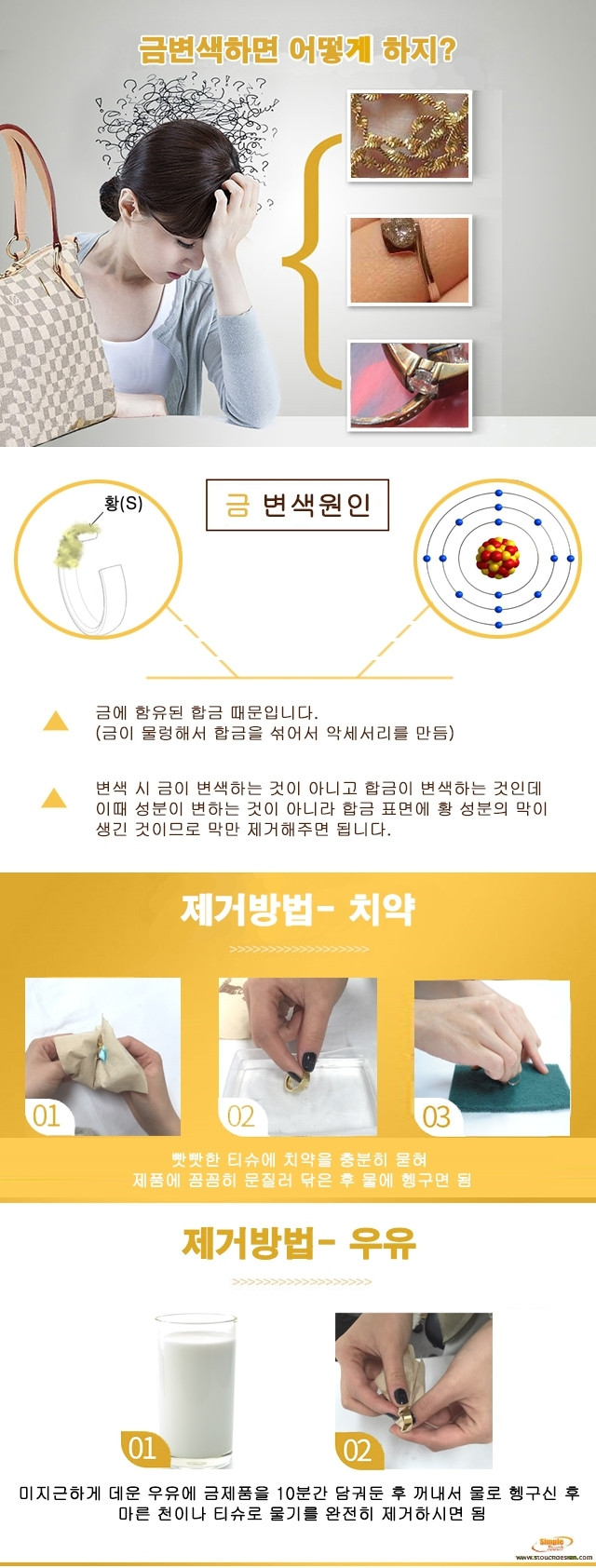 새 골드 18K GF 10mm 팔찌 금 스테인레스 스틸 이미지