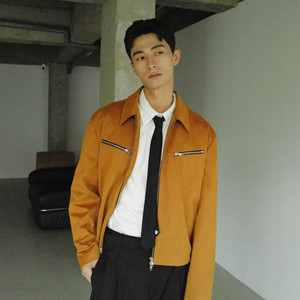 스웨이드 자켓(카멜)(상태S급)(오엑스스튜디오)