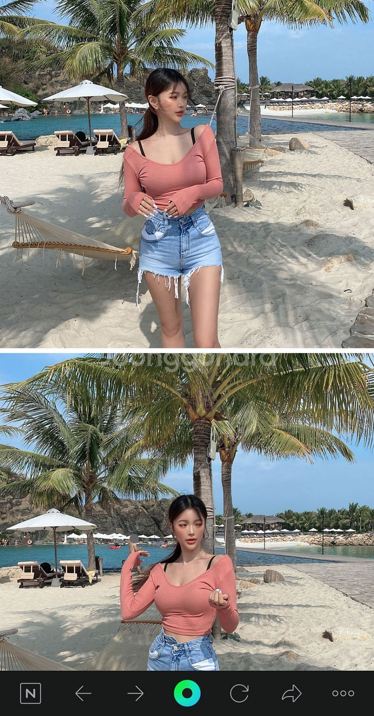 히프나틱 골지 티셔츠 여리 청순--1