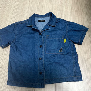 캉골 썸머 쿨 데님 하프 슬리브셔츠세트 (110)