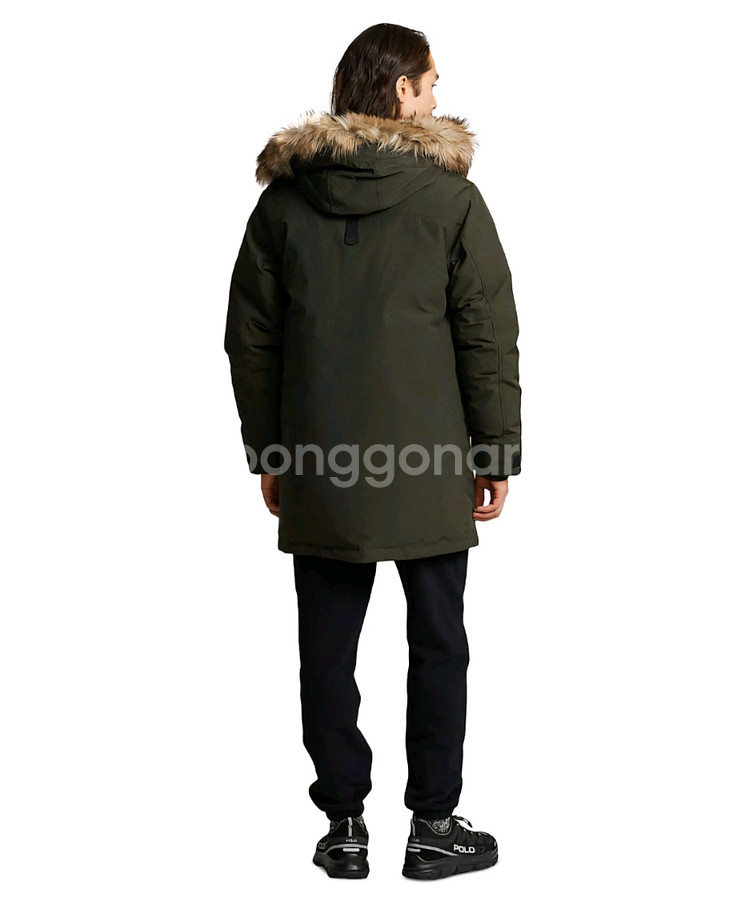 폴로 랄프로렌 후드 퍼 야상 점퍼 카키 L--1