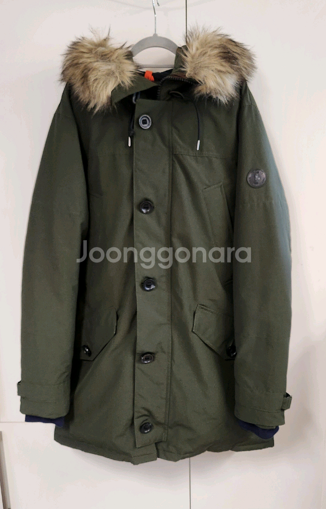 폴로 랄프로렌 후드 퍼 야상 점퍼 카키 L--2