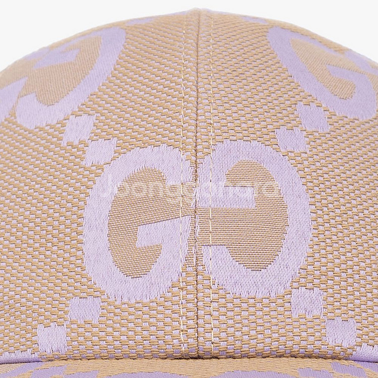 새상품 구찌 볼캡 모자 GG 점보 로고 라일락 S--4