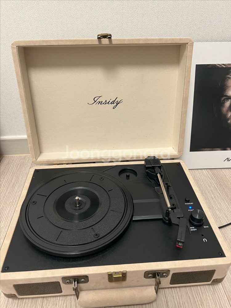 LP 플레이어 무선 블루투스 턴테이블 스피커 S급--0