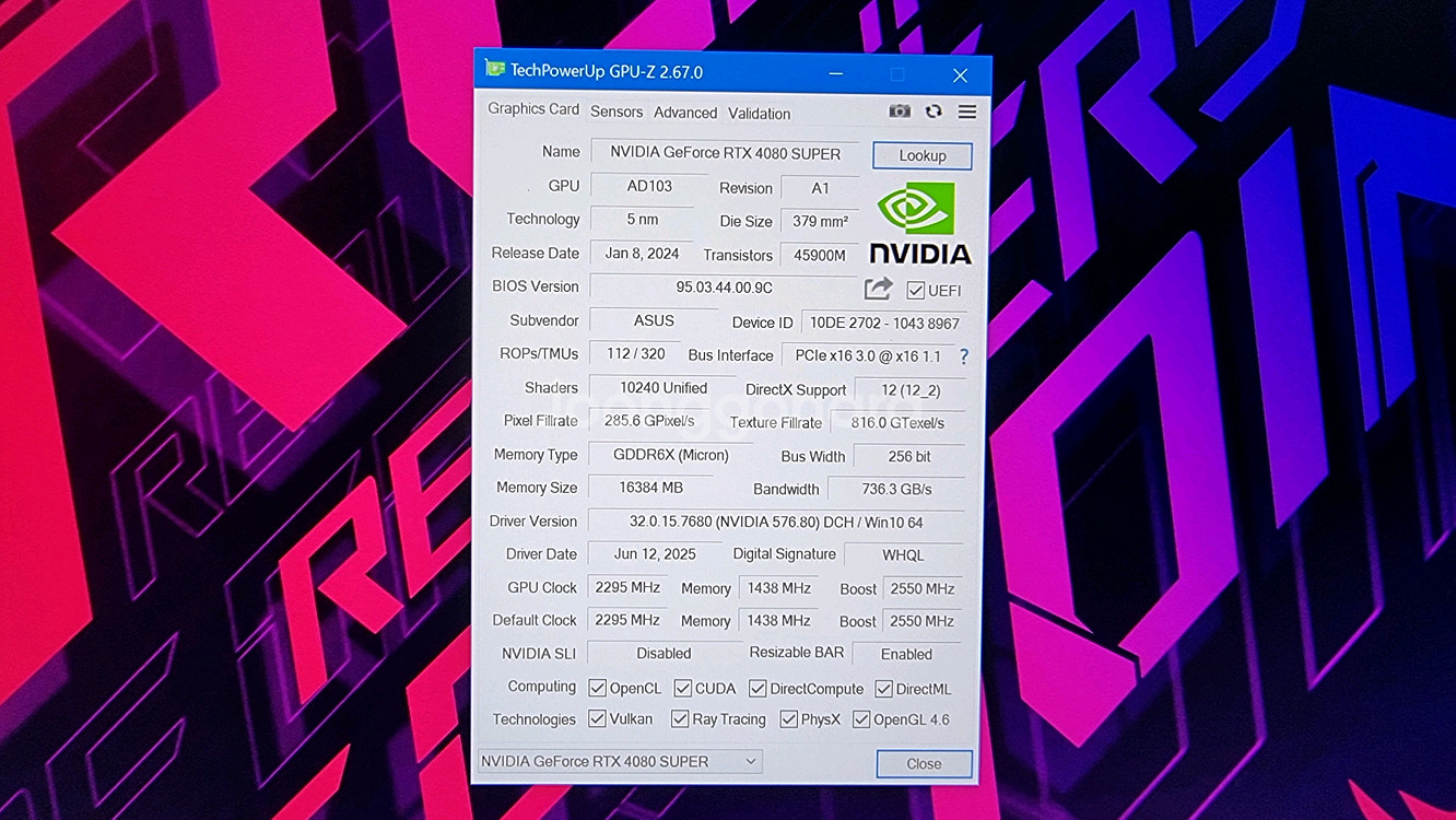 ASUS ROG Strix RTX 4080S 그래픽카드--1