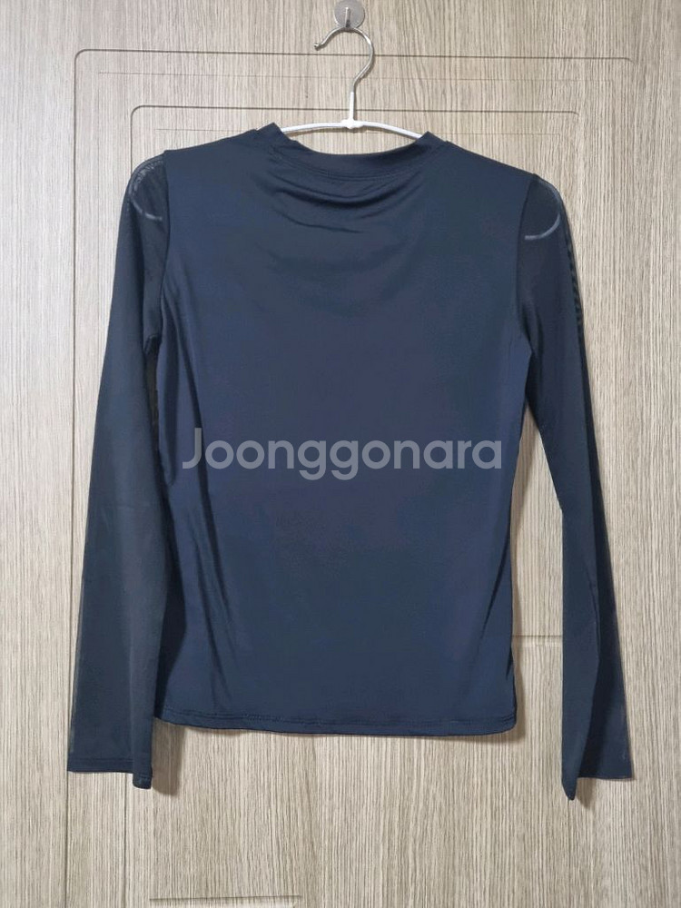 스포츠댄스 댄스복 망사 티셔츠 블랙2 미착용--1