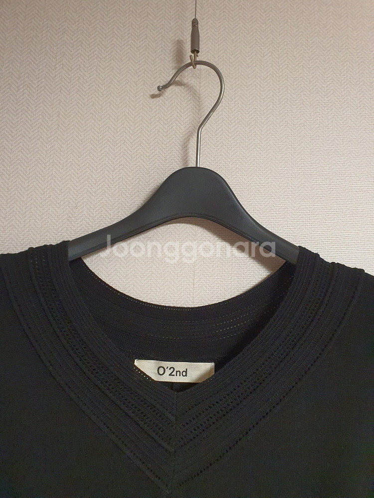 오즈세컨 플리츠 디테일 니트 원피스 프리 사이즈 정품--5