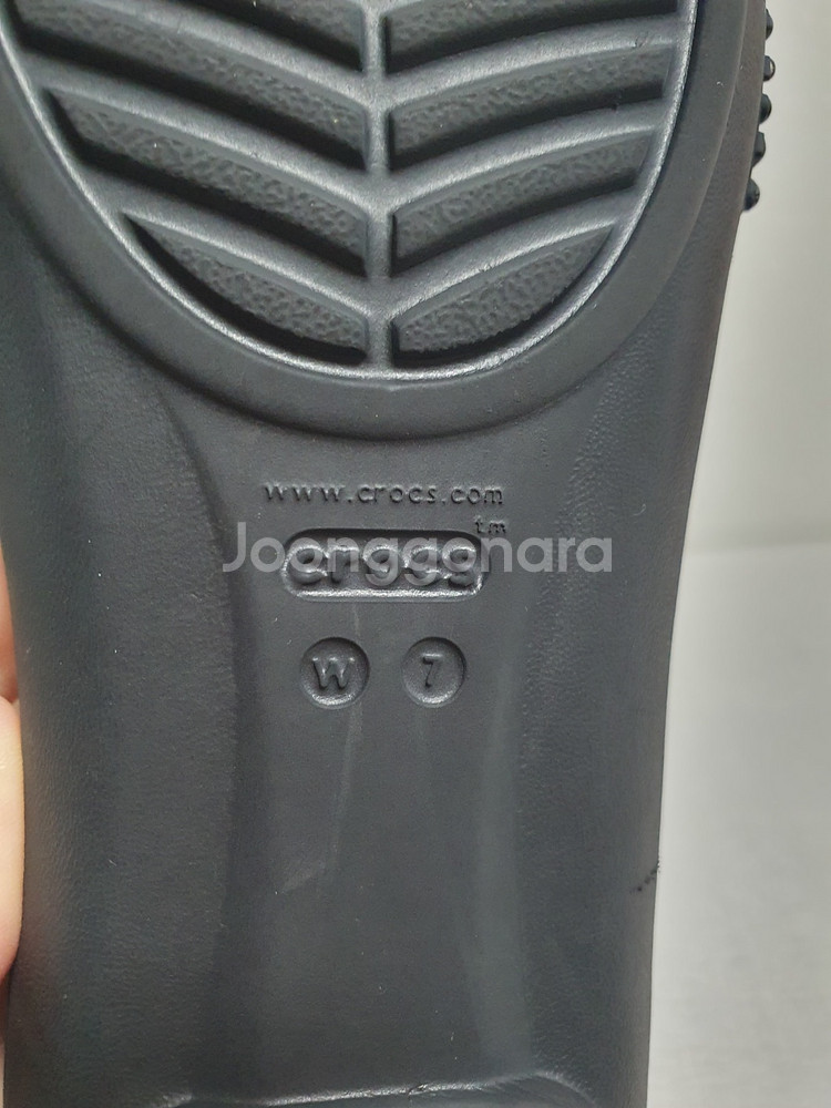 택포가 240mm 크록스 샌들 도르세이 엠벨리쉬드 블랙--8