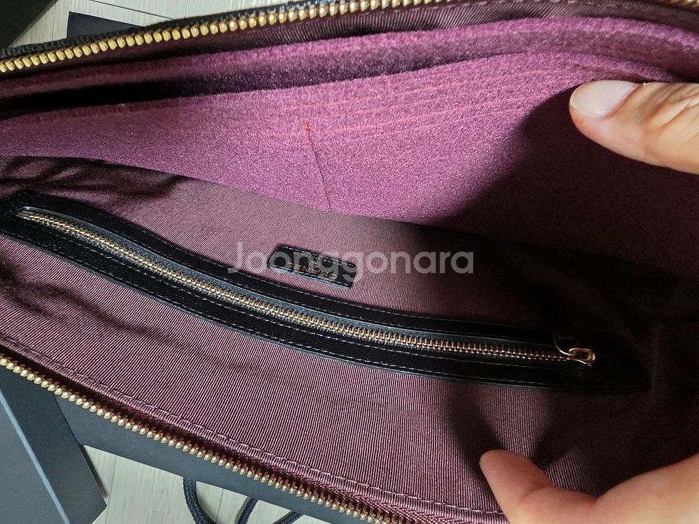 샤넬 퀼팅 클러치백 캐비어 라지--1