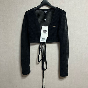 새상품 러브이즈트루 매쉬크롭가디건